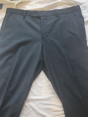 Men's Charcoal Dress Pants - Tailored Straight Fit